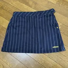 adidas レディース ストライプスカート ネイビー