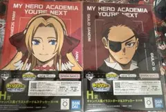 僕のヒーローアカデミア キャンバス風イラストボード＆ステッカー　2枚セット