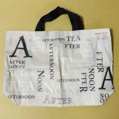 アフタヌーンティー　エコバッグ　ベージュ　ブラウン　ロゴ