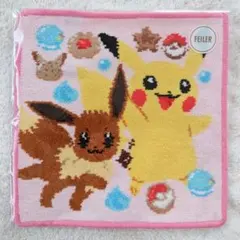 【未開封】ポケモンピカチュウ イーブイ ハンカチ フェイラー