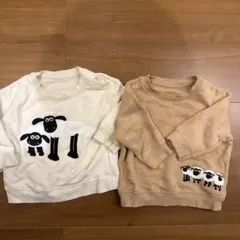 ユニクロ　ひつじのショーン　トレーナー 2点セット　80センチ
