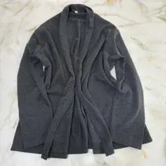 TOPVALU グレー カーディガン ポリエステル混 LLサイズ ポケット付き