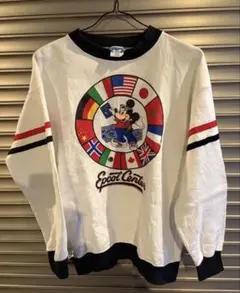 80s USA製　ミッキー スウェット 白 古着 ディズニー Disney