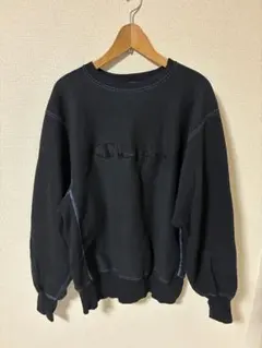 90s Champion リバースウィーブ 黒 USA製 刺繍タグ フェード