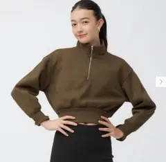 ヘビーウェイトスウェットショートハーフジッププルオーバー(長袖)