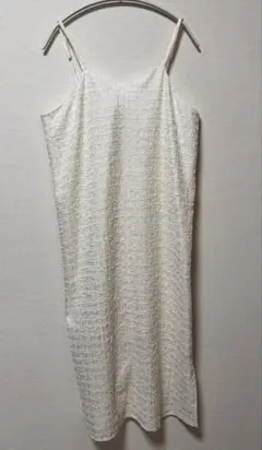 美品　ショコラフィネローブ　キャミワンピース　フリーサイズ　ホワイト