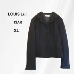 LOUIS Lui ルイス 　ジャケット　ブラック　XL　ノーカラージャケット
