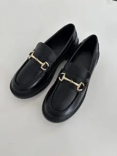 GU ボリュームソールビットローファー L ゴールド金具付き