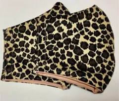 クレンゼ2枚重ね！アニマル柄★ヒョウ柄インナーマスク♡2枚組