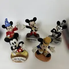 ミッキーマウス 陶器製フィギュア 5体セット