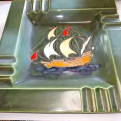 陶器　灰皿　昭和レトロ　ヴィンテージ　船