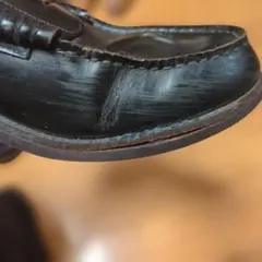 ブラックレザー ローファー 革靴