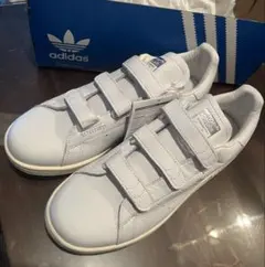 新品未使用品 アディダス スタンスミスCF 天然皮革 WHT/SIL24.5cm