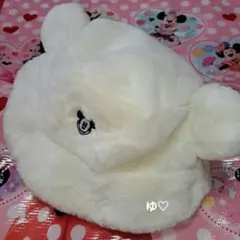 ディズニー　ミッキー　バケットハット　帽子　ファー　ホワイト　58cm