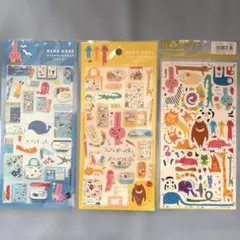 シートシール　ゆるアニマル　キャラクターミニチュアステッカー　マインドウェイブ