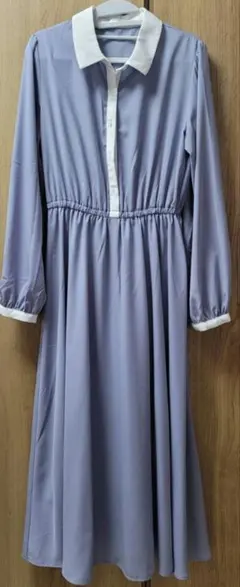 COLZA グレー 長袖 ワンピース M