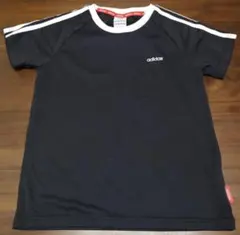 【美品】adidas　アディダス　Tシャツ　３ライン　climalite　M　①