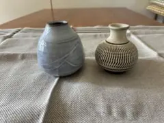 陶器 一輪挿し 花瓶 2点セット　小石原焼　小鹿田焼のサムネイル