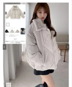 GRL 2Wayファーカラーキルティングダウンジャケット［fo1592］