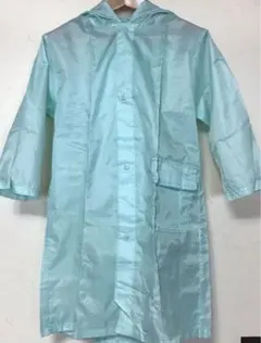 カラーランドセルレインコート　ミント　120　収納袋付き 反射素材 透明ひさし