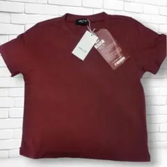 ​【新品・タグ付】コムサイズム 半袖Tシャツ 110cm 海老茶 ボルドーのサムネイル