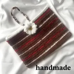 ハンドメイド A5サイズ ポーチ 編み物 かぎ針編み母子手帳 通帳 ブックカバー