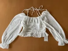 【新品未使用】GRL ホワイト 長袖 ブラウスMサイズ