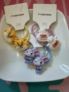 ヘアゴム　3点セット　ズートピア