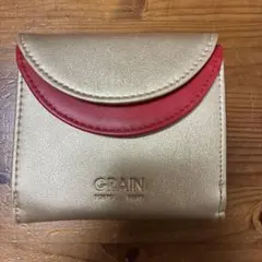 GRAIN TOKYO PARIS 二つ折り財布 ゴールド レッドのサムネイル