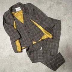 美品 キッズ3点140 チェック フォーマル 卒業式 入学式