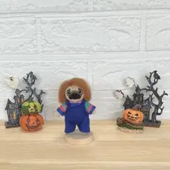オーダー受付中❤️羊毛フェルト ハロウィン フランケンパグちゃん