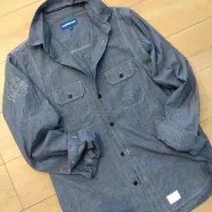 Lafayette デニムワークシャツ シャンブレーシャツMサイズ状態◎のサムネイル