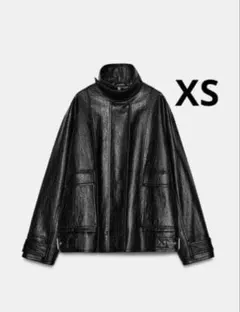 ZARA ザラ　オーバーサイズフェイクレザージャケット　新品、未使用