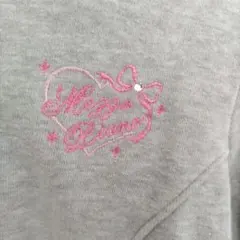 メゾピアノ パーカー130＊フリル付き・グレー