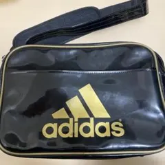 adidas ショルダーバッグ 黒　エナメル　アディダス