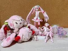 桜ミク フィギュア ぬいぐるみ アクリルスタンド 7点セット