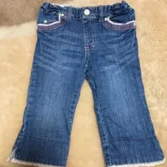 ●3can4on デニム7部丈パンツ　★100cm