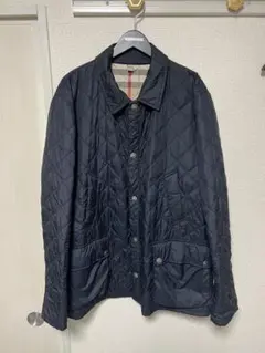 バーバリー ロンドン キルティングジャケット 大きいサイズ ノバチェック 黒