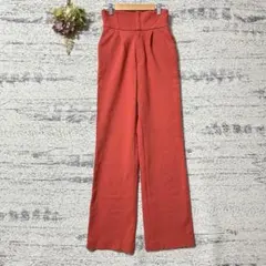 スナイデル　ハイウエストパンツ　オレンジ系　Mサイズ　ストレッチ　キレイめ
