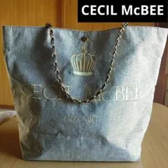 【CECIL McBEE】ビッグトートバッグ/ラメ/チェーン/平成ギャル/00sのサムネイル