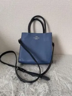 COACH 2way ショルダーバッグ ブルー