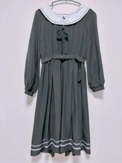 【axes femme】リボン付き ワンピース 黒 セーラー襟