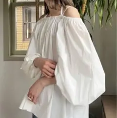 LOWRYS FARM マルチＷＡＹオフショルブラウスＬＳ ホワイト