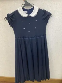 familiar 襟付き半袖ワンピース カーディガンセット120