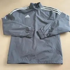 adidas グレー ナイロンジャケット XS
