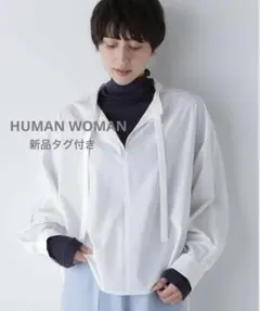 HUMAN WOMAN ヒューマンウーマン ＴＲタイプライターブラウス シャツのサムネイル