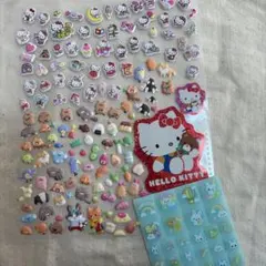 ハローキティ 小さな動物　ぷくぷくシール