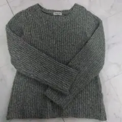 Samansa Mos2 リブ編み長袖ニット