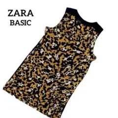 ZARA BASIC ザラ　豹柄　ノースリーブ　ミニ　ワンピース
