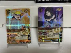 NARUTO データカードダス うずまきナルト うちはサスケ 2枚セット